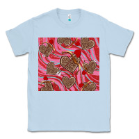 Dusty Blue valentine's day hearts bow and arrow Classic Tee - RanaPortraitStore