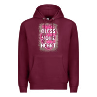 Burgundy bless your heart Premium Hoodie - MaliasSmallBusiness