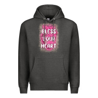 Charcoal Heather bless your heart Premium Hoodie - MaliasSmallBusiness