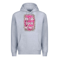 Heather Grey bless your heart Premium Hoodie - MaliasSmallBusiness