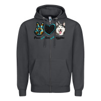 Smoke peace love huskies Zipper Hoodie - RanaPortraitStore
