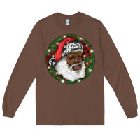 Chestnut African American Santa Christmas Long Sleeve Tee - RanaPortraitStore