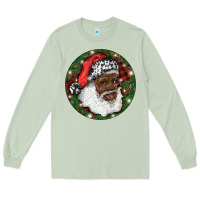 Matcha African American Santa Christmas Long Sleeve Tee - RanaPortraitStore