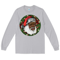 Moon Dust African American Santa Christmas Long Sleeve Tee - RanaPortraitStore