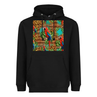 Black macaw parrot seamless pattern Heavyweight Hoodie - HRA Design Shop
