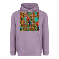 Lavender macaw parrot seamless pattern Heavyweight Hoodie - HRA Design Shop