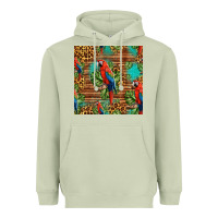 Matcha macaw parrot seamless pattern Heavyweight Hoodie - HRA Design Shop
