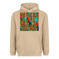 Mushroom macaw parrot seamless pattern Heavyweight Hoodie - HRA Design Shop