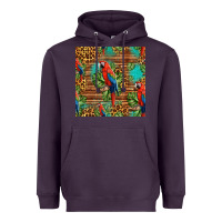 Plum macaw parrot seamless pattern Heavyweight Hoodie - HRA Design Shop