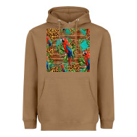 Toasted Coconut macaw parrot seamless pattern Heavyweight Hoodie - HRA Design Shop