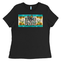 Black dog mom french  bulldog license plate template Ladies Tee - BarkalooDesign