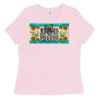 Bubblegum Pink dog mom french  bulldog license plate template Ladies Tee - BarkalooDesign