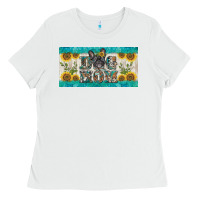White dog mom french  bulldog license plate template Ladies Tee - BarkalooDesign