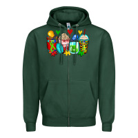 Sports Green autism coffee cups Zipper Hoodie - Zillion Design Studio