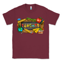 Burgundy teacher Classic Tee - texasbilliewilder