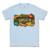 Dusty Blue teacher Classic Tee - texasbilliewilder