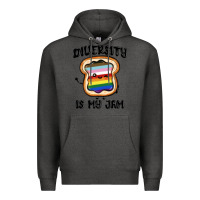 Charcoal Heather diversity is my jam Premium Hoodie - MaliasSmallBusiness