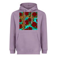 Lavender leopard roses seamless pattern Heavyweight Hoodie - HRA Design Shop
