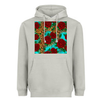 Moon Dust leopard roses seamless pattern Heavyweight Hoodie - HRA Design Shop