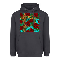 Smoke leopard roses seamless pattern Heavyweight Hoodie - HRA Design Shop