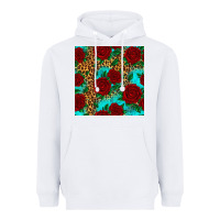 White leopard roses seamless pattern Heavyweight Hoodie - HRA Design Shop