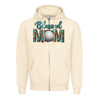 Sandshell western blessed mom with volleyball Zipper Hoodie - texasbilliewilder