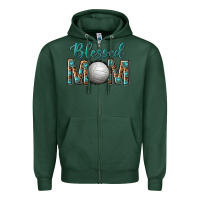 Sports Green western blessed mom with volleyball Zipper Hoodie - texasbilliewilder