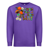Purple grow your own way Premium Sweatshirt - AdoDesignShop