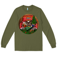 Army Green Baby Cow Christmas Long Sleeve Tee - RanaPortraitStore