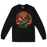 Black Baby Cow Christmas Long Sleeve Tee - RanaPortraitStore