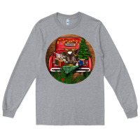 Heather Grey Baby Cow Christmas Long Sleeve Tee - RanaPortraitStore