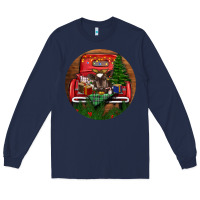 Navy Baby Cow Christmas Long Sleeve Tee - RanaPortraitStore