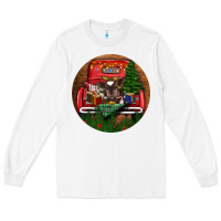 White Baby Cow Christmas Long Sleeve Tee - RanaPortraitStore
