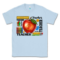 Dusty Blue teacher Classic Tee - texasbilliewilder