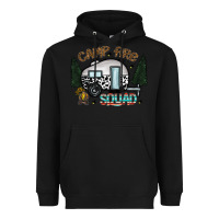Black camp fire squad Heavyweight Hoodie - CowhideDigitalArt