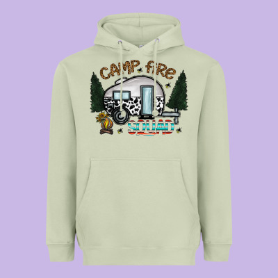 Camp Fire Squad Heavyweight Hoodie Designed By Cowhidedigitalart