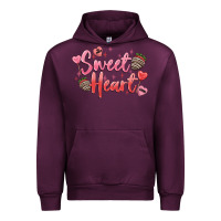 Mauve Wine sweet heart Urban Hoodie - MaliasSmallBusiness