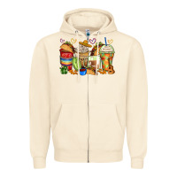 Sandshell tacos coffee cups Zipper Hoodie - Zillion Design Studio
