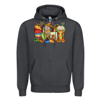 Smoke tacos coffee cups Zipper Hoodie - Zillion Design Studio