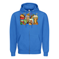 True Royal tacos coffee cups Zipper Hoodie - Zillion Design Studio
