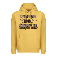 Antique Gold caffeine & kindness Premium Hoodie - MaliasSmallBusiness