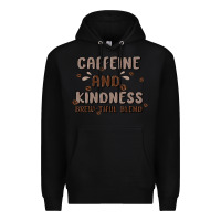 Black caffeine & kindness Premium Hoodie - MaliasSmallBusiness