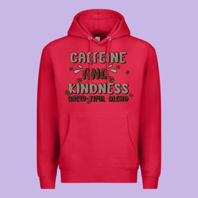 Caffeine & Kindness Premium Hoodie Designed By Maliassmallbusiness