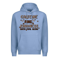 Colony Blue caffeine & kindness Premium Hoodie - MaliasSmallBusiness
