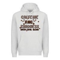 Dove Grey caffeine & kindness Premium Hoodie - MaliasSmallBusiness