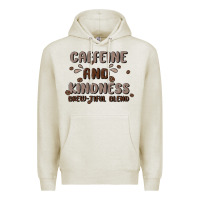 Oatmeal Heather caffeine & kindness Premium Hoodie - MaliasSmallBusiness
