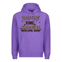 Purple caffeine & kindness Premium Hoodie - MaliasSmallBusiness