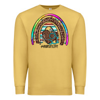 Antique Gold nurse life rainbow Premium Sweatshirt - JahusDesignShop