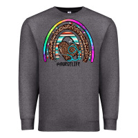 Charcoal Heather nurse life rainbow Premium Sweatshirt - JahusDesignShop