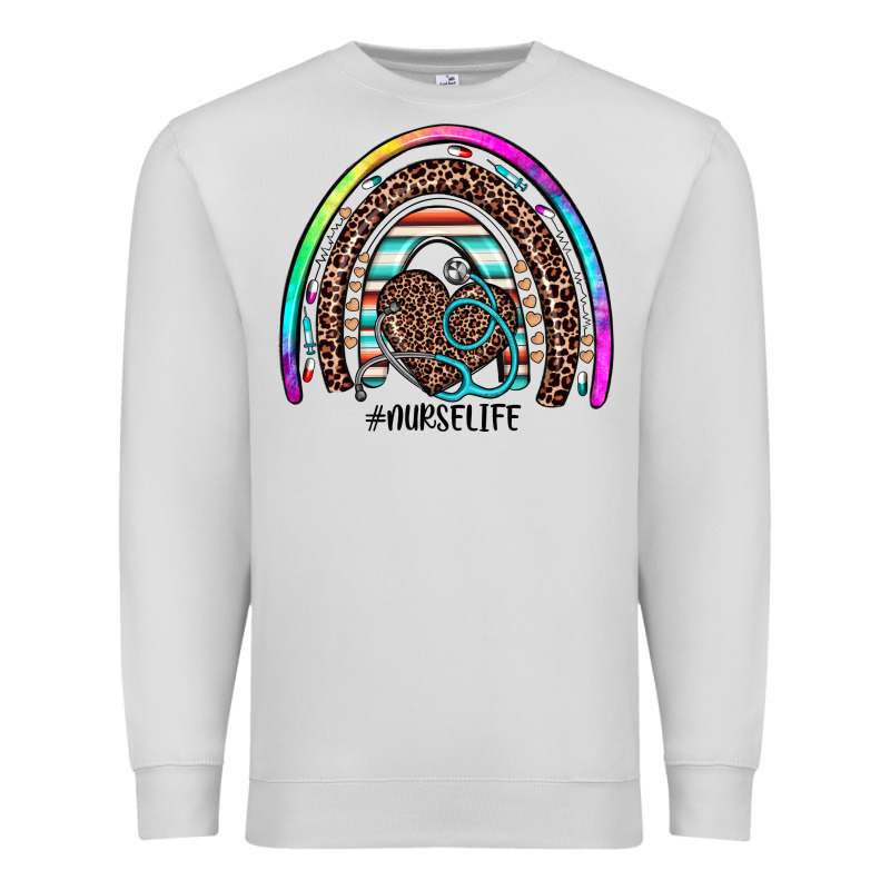 Nurse Life Rainbow Premium Sweatshirt by JahusDesignShop | Teevron